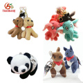 Custom Cheap Plush Elephant Kangaroo Dog Panda Keychain